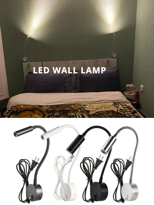 3W%20Wall%20Lamp%20Sconces%20Bedside%20Working%20Study%20Reading%20Book%20Wall%20Night%20Light%20Fixtures%20Gooesneck%20Adjust%20Spot%20LED%20White%20Black%20Silver%20-%20Image%202