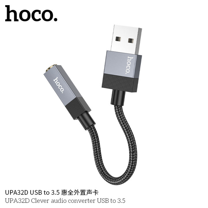 HOCO%20UPA32D%20smart%20Hoco%20audio%20converter%20from%20USB%20to%203.5mm%20USB%20External%20Audio%20Sound%20Card%20Adapter%20for%203.5m%20Earphones%20Microphone%20Usb%20to%203.5mm%20female%20Sound%20Card%20Sound%20Adapter%20Sound%20Card%20-%20Image%204