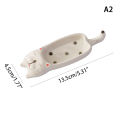 Cartoon Cat / Rabbit Sauce Dishes Ceramic Pot Sauce Dipping Dishes Kitchen Knife And Fork Holder Table Decoration.