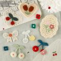 Fashion Cherry Flower Lace Clothing Patches Multifunction Embroidered Fabric Patch Sew-on DIY Applique Clothing Accessories.