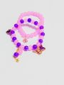 Pearl Bracelet with Resin Charms Beautifully Designed. 