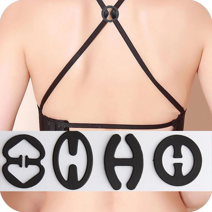 Women's Bra Hook Set with Cross Back Straps - Anti-Slip Invisible Clasp for Comfort & Elegance