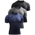 Men's Compression T-Shirt Summer Sportswear Running T shirt Elastic Quick Dry Sport Tops Tee Athletic Gym Workout T Shirts Men. 