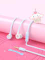 Sanrio Kuromi In-ear Wired Earphones Cinnamoroll Music Headset Pochacco Kawaii Games Sports Headphones My Melody Girls Gifts. 
