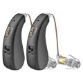 2 sets of mini elderly digital hearing aids earphones portable amplifiers rechargeable and adjustable amplifiers for the elderly.