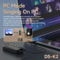 DS-K2 Karaoke Companion Bluetooth 5.3 Wireless Dynamic Micrphone RGB Lights KTV DSP Mixer System 3.5MM AUX Type-C Amplifier Host. 