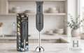 RAF Hand Blender - Original | Hand blender | Powerfull Motor | 4 Stainless Steel Blades | High & Imported Quality. 