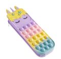Pop It Pouches Pencil Box/Pencil Case Pop It Toy, Pop It Organizer Kit Kids Pop toys rectangle Pencil Case Large Capacity Bubble cartoon unicorn Pencil Box Stationery Storage Bag Silicone Pen Pouch. 
