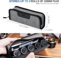 JJC Portable 135 mm 35mm Film Case Photographic Film Carrying Storage Case Pouch for 5 Rolls of 35mm 135mm Films Rolls Bag.