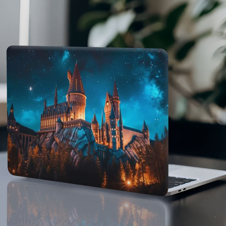 Pack of 2, Magic Castle Laptop Stickers, Computer Case, Scratch Resistant Self-Adhesive Durable, Easy to Install and Remove,