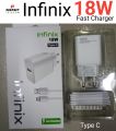 Infinix 18W Officials Fast Charger Original Premium Quality With Fast Charging Data Cable. 