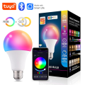 Tuya E27 Led Light Bulbs Bluetooth Smart Bulb 15W Color Changing Light Dimmable RGB Led Lamp AC 85-265V Smart Life App Control. 