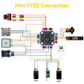 9IMOD F722 mini Flight Stack F722 Mini Flight Control 60A ESC 3-8S Lipo 20x20mm ICM42688 Gyro For Remote Control FPV Racing Dron. 