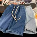 2025 New Summer Shorts Jeans Men Denim Pants Stretch Dark Blue Fashion Design Men's Jeans Slim Straight Male Short Jeans Hombre.