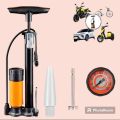 Hand Air Pump With Gauge Standard Size 16",For Cycle,Byke,Car,Toys, Football,Waliboll, Etc. 