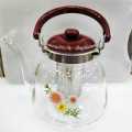 Heat Resistant Glass Teaset Flower Tea Pot Puer Kettle Coffee Teapot 800Ml - Enjoy Your Favorite Hot Beverages In Style With This Elegant Teapot. 