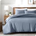 3pcs Lyocell Bamboo Fiber Duvet Cover Set,Luxury Solid Summer Silky Cooling Bedding Set(no Sheet),Single Quilt Cover+Pillowcases.