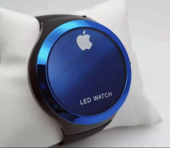 Apple LED electronic and digital watch for men with rubber strap and water resistance high quality product with cheap rate