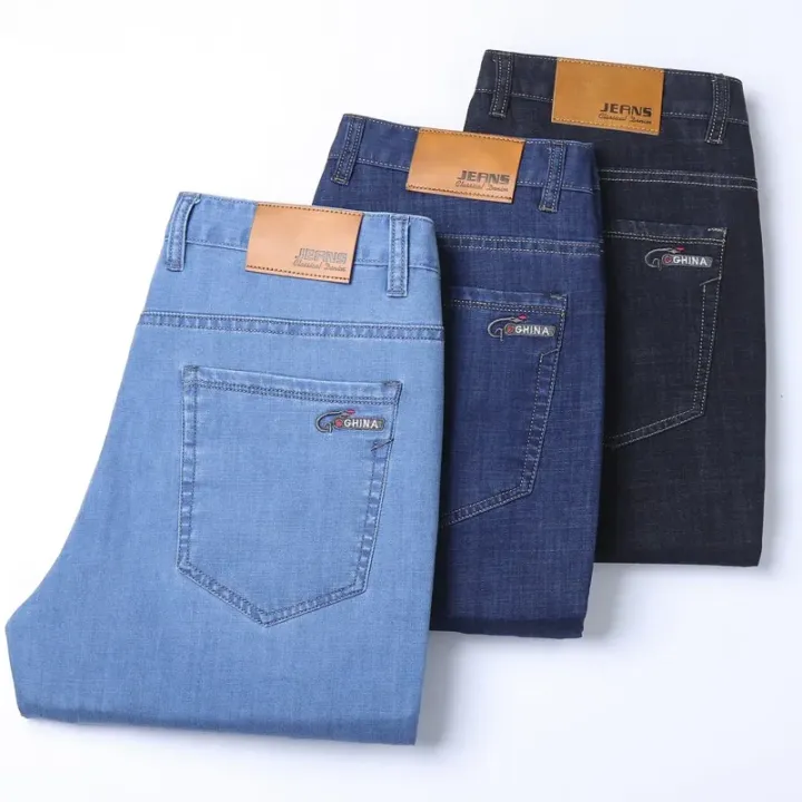 New%20Ice%20Silk%20Thin%20Denim%20Jeans%20for%20Men%20Blue%20Straight%20Stretch%20Cotton%20Denim%20Pant%20Business%20Casual%20Lightweight%20Trousers%20Spring%20Summer%20-%20Image%204