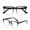 【Low price】A Pair of PC Online Celebrity Transparent Glasses Box Myopia Men and Women Flat Light round Face Radiation-proof Slim Blue Eye F. 