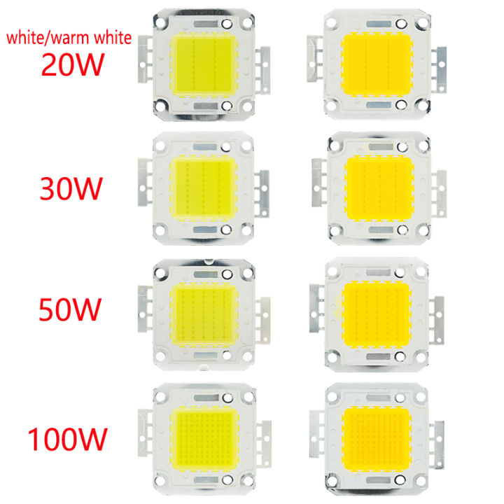 10W 20W 30W 50W 100W White/Warm white LED CHIP Integrated High Power Lamp Beads 24*44mil 32V-34V 3200K-6500K 600-3000MA