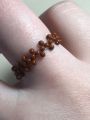 simple seed Beaded rings in cute design new fashion for girls. 