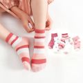 5Pairs/lot Girls Cotton Socks Korean Strawberry Cute Print Socks Spring Autumn Cartoon Breathable Sock for 0-13Y Children Socks.