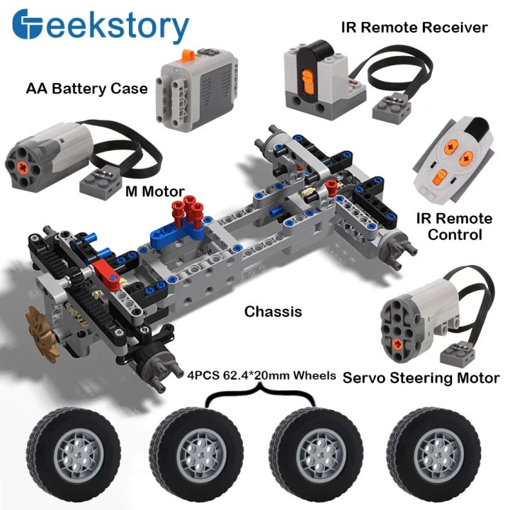 4WD RC Car Chassis Electric Set Four-Wheel Drive Technical Chassis ...