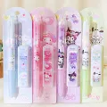 4Pcs Sanrio Mechanical Pencil 0.5mm Press Pencils Melody Kuromi Cinnamoroll Pochacco Pencil Office Students Stationery Gifts. 