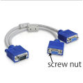 VGA Splitter Cable for Computer Monitor Screen Display Wire Extend Adapter Male to Female Video Synchronization Cord Converter. 
