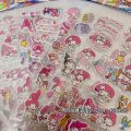 Hot Sale Hello Kitty & My Melody 3D Bubble Stickers - Random Cute Cartoon Reward Decals for  DIY Decor Scrapbook Phone Case. 