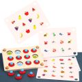 Educational Wooden Kids Toys Memory Games Match Fruit Animals Interactive Toys for Children 6 to 10 Years. 