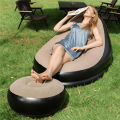 Portable Inflatable Lazy Sofa with Footstool, Hot-Selling Outdoor Camping Lounger, Waterproof Wear-Resistant Air Mattress for Na. 