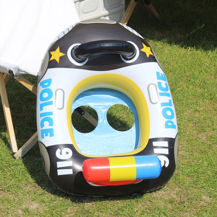 1PC%20Swimming%20Pool%20Float%20Ring%20Seat,%20Police%20Car-shaped%20Boat%20Inflatable%20Summer%20Beach%20Pool%20Tube%20with%20Handles%20-%20Image%202