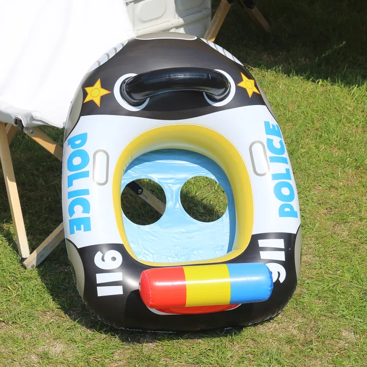 1PC%20Swimming%20Pool%20Float%20Ring%20Seat,%20Police%20Car-shaped%20Boat%20Inflatable%20Summer%20Beach%20Pool%20Tube%20with%20Handles%20-%20Image%202