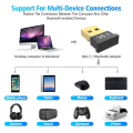 Grwibeou USB Bluetooth 5.1 5.0 Dongle Adapter for PC Speaker Wireless Mouse Keyboard Music Audio Bluetooth Receiver Transmitter.