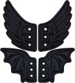 2 Pairs Charms Shoe Wings Accessories Cloth Angel Wings Shoes Lace Decorations for Halloween Boots Skates Sneakers Canvas Sport. 