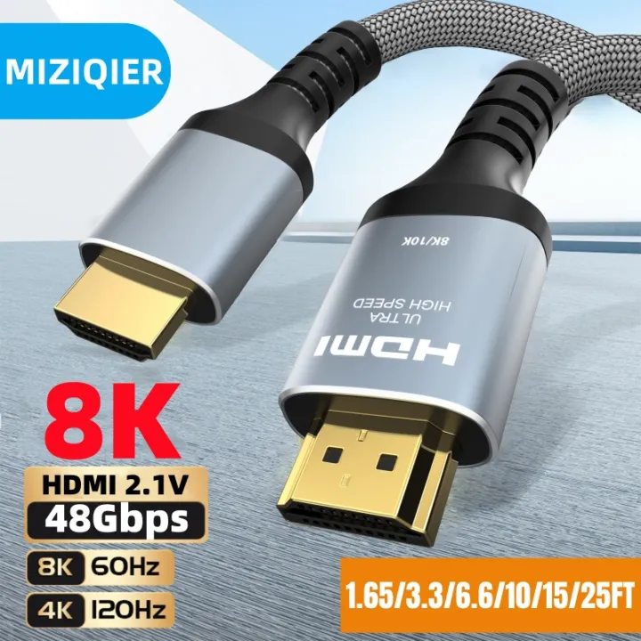 MIZIQIER%20Long%208K%20HDMI%202.1%20Cables,%20%2048Gbps%20Ultra%20High%20Speed%20Braided%20Cord-4K@120Hz%208K@60Hz%20for%20Roku%20TV/PS5/PS4/HDTV/RTX%203080%203090%20-%20Image%202
