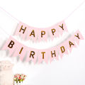 Happy Birthday Streamers Hot Stamping Dovetail Pull Flag Living Room Garden Mall Cafe Children Birthday Party Decoration Banners. 