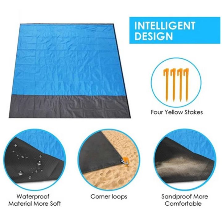Waterproof%20Pocket%20Beach%20Mat%20Folding%20Beach%20Blanket%20Camping%20Mat%20Lightweight%20Lightweight%20Mat%20Outdoor%20Picnic%20Mat%20-%20Image%203