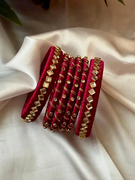 Silk%20thread%20and%20kundan%20bangles%20set%20-%206%20piece%20deep%20red%20gorgeous%20churi%20-%20Colour%20can%20be%20customised%20-%20Image%206