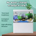 Fish tank living room small landscape ecological tank household USB powered mini tank fish tank. 