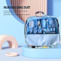 12 PCs Baby Care Kit Kids Hair Nail Healthcare Thermometer Grooming Brush Kit Clipper Scissors Kid Toiletries.