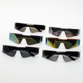 Cycling Punk One Piece Sunglasses Women Goggle Mirrored Y2K Sun Glasses Men 2000'S Wrap Around Eyeglasses Fashion Eyewear. 