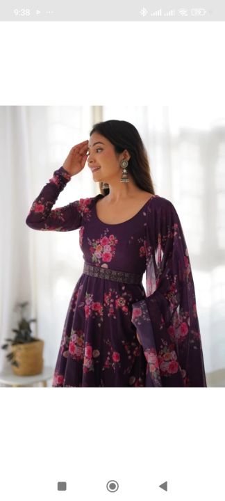 Anarkali%20Gown%20with%20Dupatta%20Women's%20Traditional%20Pakistani%20Dress%20in%20Chiffon%20Fabric%20with%20Sequins%20And%20Stones%20-%20Image%203