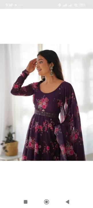 Anarkali%20Gown%20with%20Dupatta%20Women's%20Traditional%20Pakistani%20Dress%20in%20Chiffon%20Fabric%20with%20Sequins%20And%20Stones%20-%20Image%203