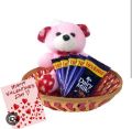 Cadbury Dairy Milk Chocolate Gift Basket with Small Cute Teddy Bear.. 