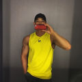 Men's Summer New Fitness Tank Top Gym Workout Sleeveless Shirt Running Apparel Stringer Single Shirt Summer Casual Vest. 
