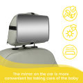 1 PC Crash Tested and Certified Shatterproof Baby Car Mirror for Rear Facing Infant with Wide Larger Crystal Clear View.