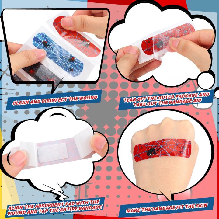 30/50pcs%20Cartoon%20Cute%20Spider%20Band%20Aid%20Wound%20Dressing%20Patch%20Plaster%20Skin%20Tape%20First%20Aid%20Disposable%20Breathable%20Adhesive%20Bandages%20-%20Image%206